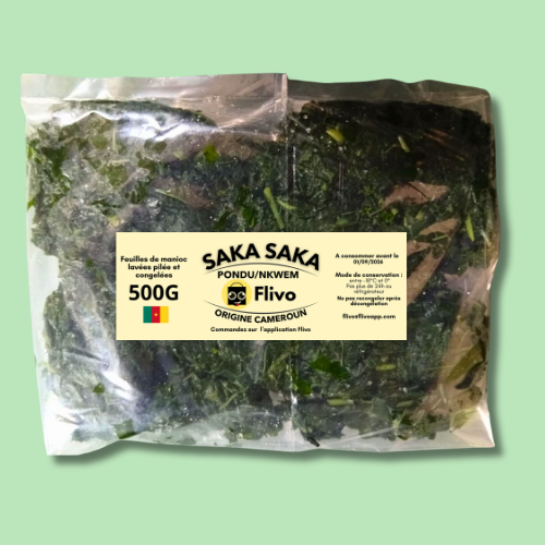 Feuilles de Saka saka lavé surgelé