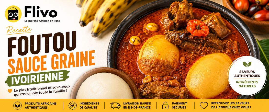 Recette de foutou sauce graine ivoirienne