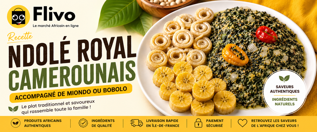 Recette du Ndolè Royal camerounais avec miondo ou bobolo