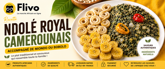 Recette du Ndolè Royal camerounais avec miondo ou bobolo