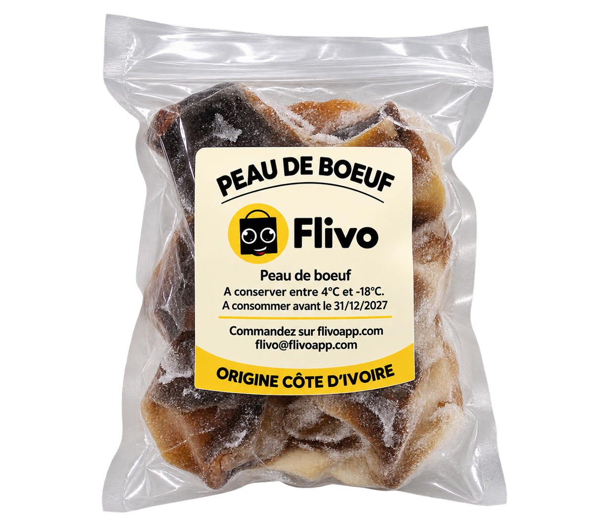 Peau de Bœuf Surgelée 300g (Kpolo, Kanda, Ponmo) de Côte d'Ivoire