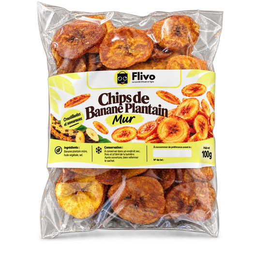 Chips de banane plantain mûre – 100 g