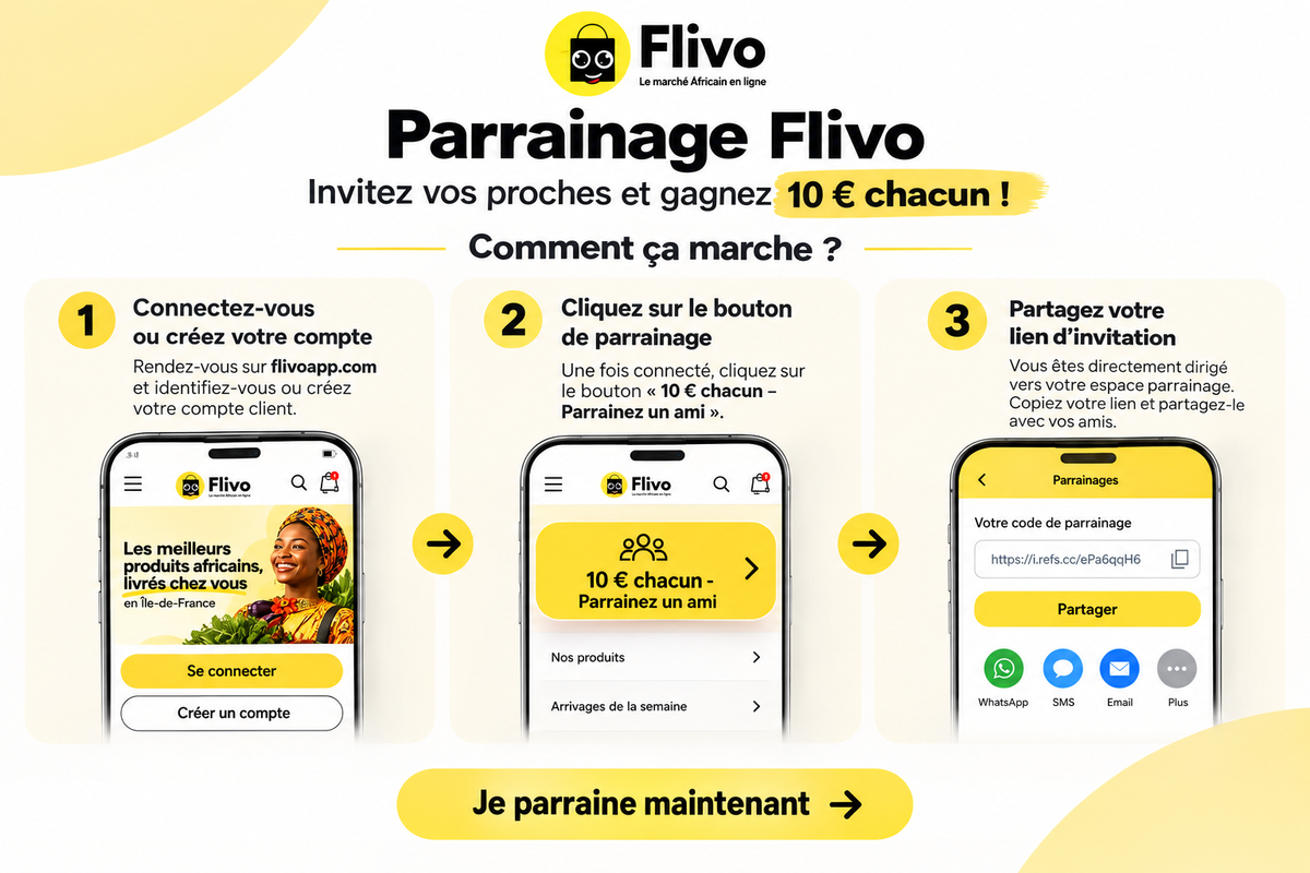 Parrainage Flivo - Invitez vos proches et gagnez 10 euros chacun
