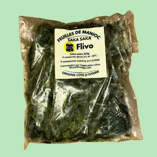 Feuilles de Manioc Concassées – Saka-Saka / Pondu  500g